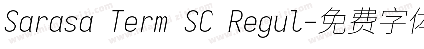 Sarasa Term SC Regul字体转换